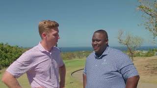 Sean Edey & Tom Schofield on the golf course at Royal Westmoreland