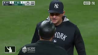 E32   Aaron Boone Ejected Arguing Domínguez Strikeout on Mark Wegner K Call Below Jasson's Knee   72