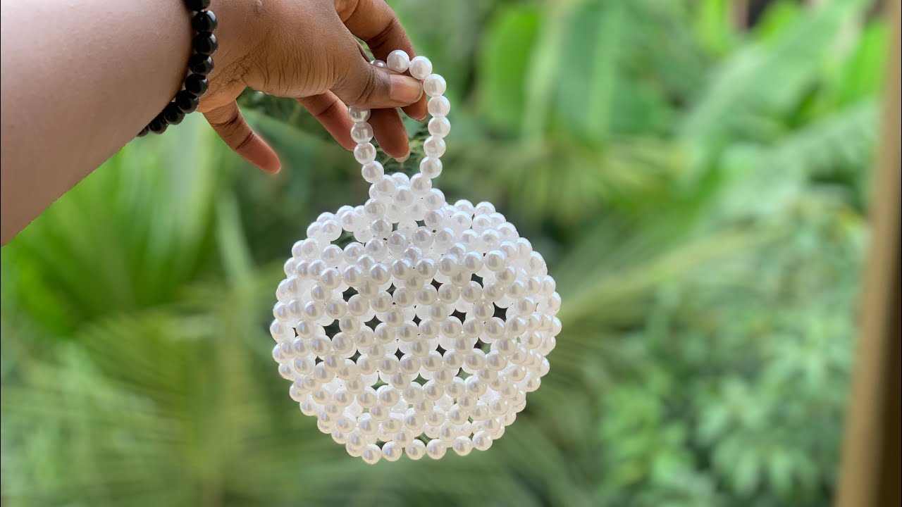 HOW TO MAKE A CUTE PEARL BEAD PURSE FOR A WEDDING/PARTIES//DIY PEARL