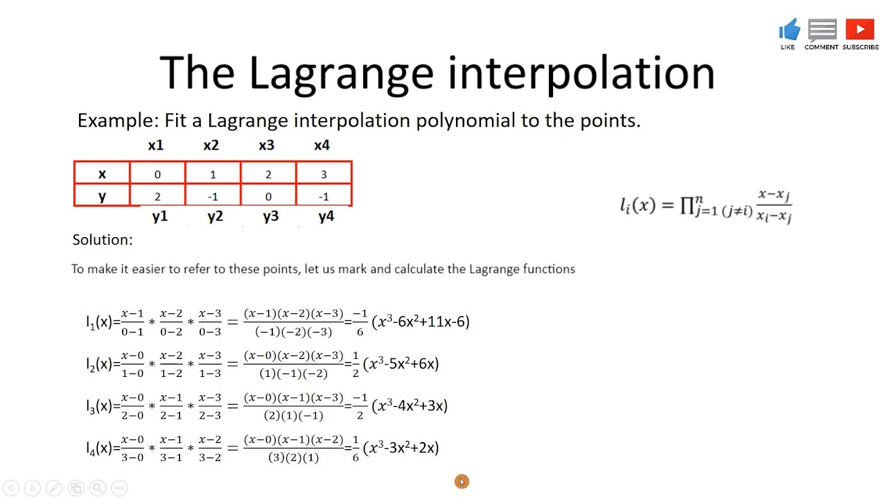 Lagrange Interpolating Polynomial -- from Wolfram MathWorld