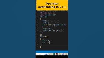 Operator Overloading in C++ Programming | Part 26 #youtubeshorts #ytshorts #polymorphism