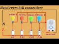 Door bell wiring diagram||Multiple switch and series lamps