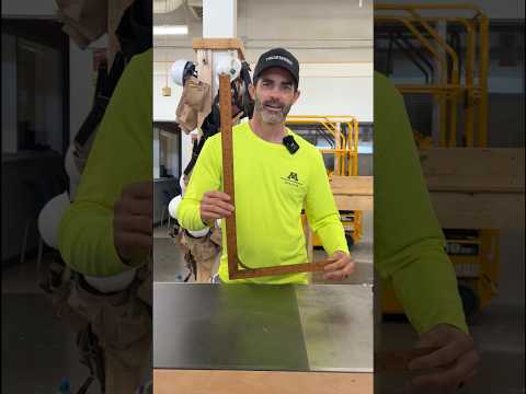 Wood & brass carpenter square?  Framing square or a tailor square? #carpentry #construction #tools