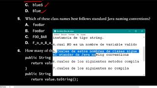 OCA JAVA SE 8 Programmer Guide Practice Test Chapter 2 # 1 - 10
