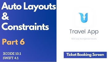 Swift 4.2 - Auto Layouts & Constraints - Ticket Booking screen (Xcode 10.1)