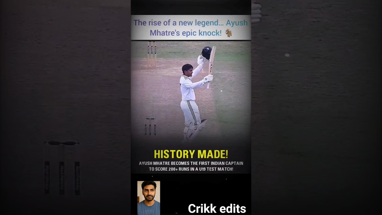 🇮🇳 200+ Reasons to Believe! | Ayush Mhatre Makes History | U19 GOAT Moment! 🏏🔥 