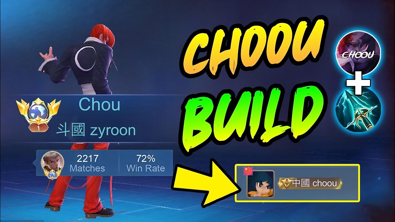 FINALLY!! I TRY CHOOU BUILD TOP GLOBAL RANK 1 - CHOU INSANE DAMAGE ...
