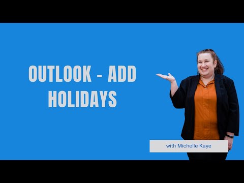 Outlook - Add Holidays