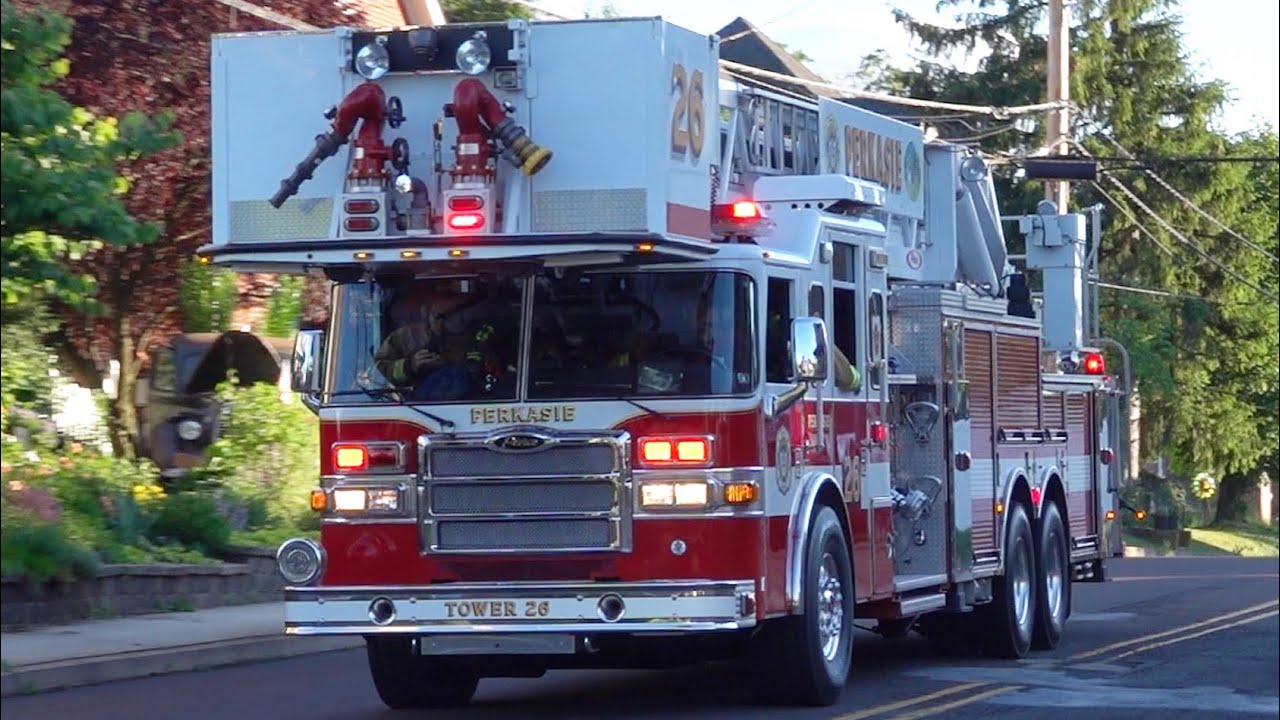 Perkasie Fire Company Tower 26 Responding 6/9/22 YouTube