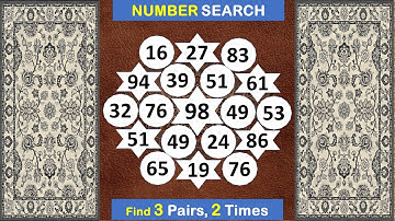 Number Search: Strengthen Your Brain Power #braingame #puzzle #match #memory #quiz #289