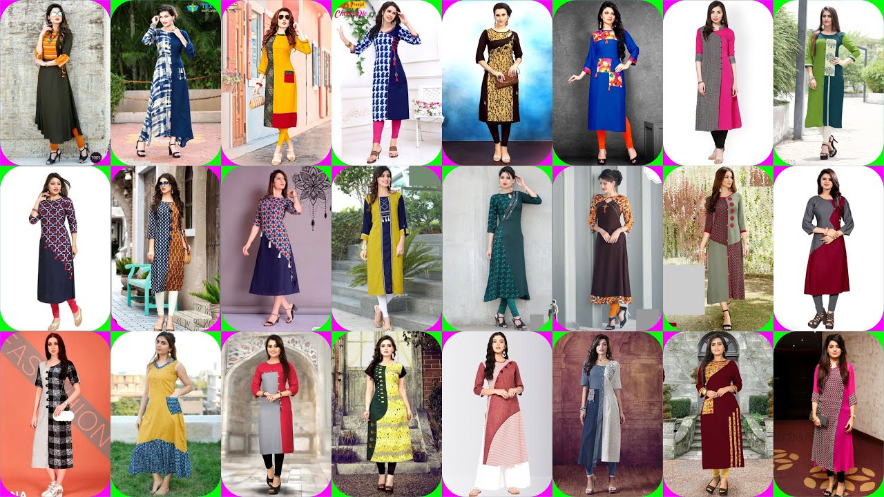 Discover 83+ two colour combination kurti design - songngunhatanh.edu.vn