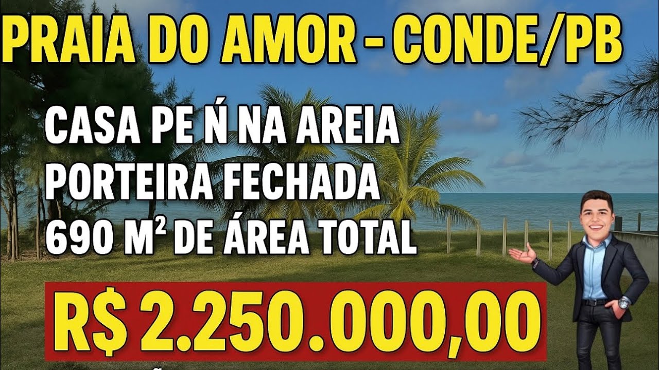 Viva o Paraíso! Mansão Pé na Areia na Praia do Amor (Porteira Fechada - R$2.250.000)