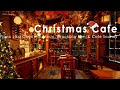 Cozy Christmas Coffee Shop Ambience with Piano Jazz Christmas Music, Crackling Fire & Cafe Sounds