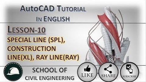 AutoCAD 2023 Tutorial In English | Special line, Construction line, Ray line command in AutoCAD