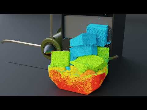 Slicing & Shredding cubes particle simulation 4K