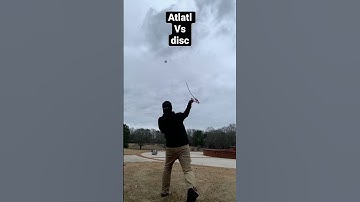 Using an Atlatl for this moving disc trickshot #trickshot #outdoors #trick