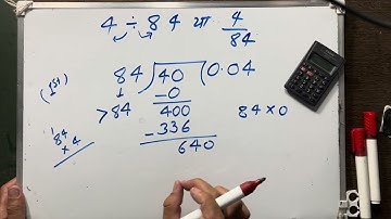 4 divided by 84 | divide kaise karte hain | bhag karna sikhe | Hindi | Surendra Khilery