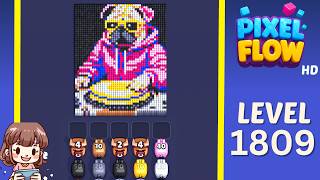 Pixel Flow Level 1809 Solution Walkthrough