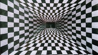 3d geometric optical illusion rainbow trick