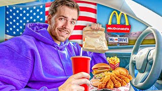 Ein Tag im Auto Essen in Amerika