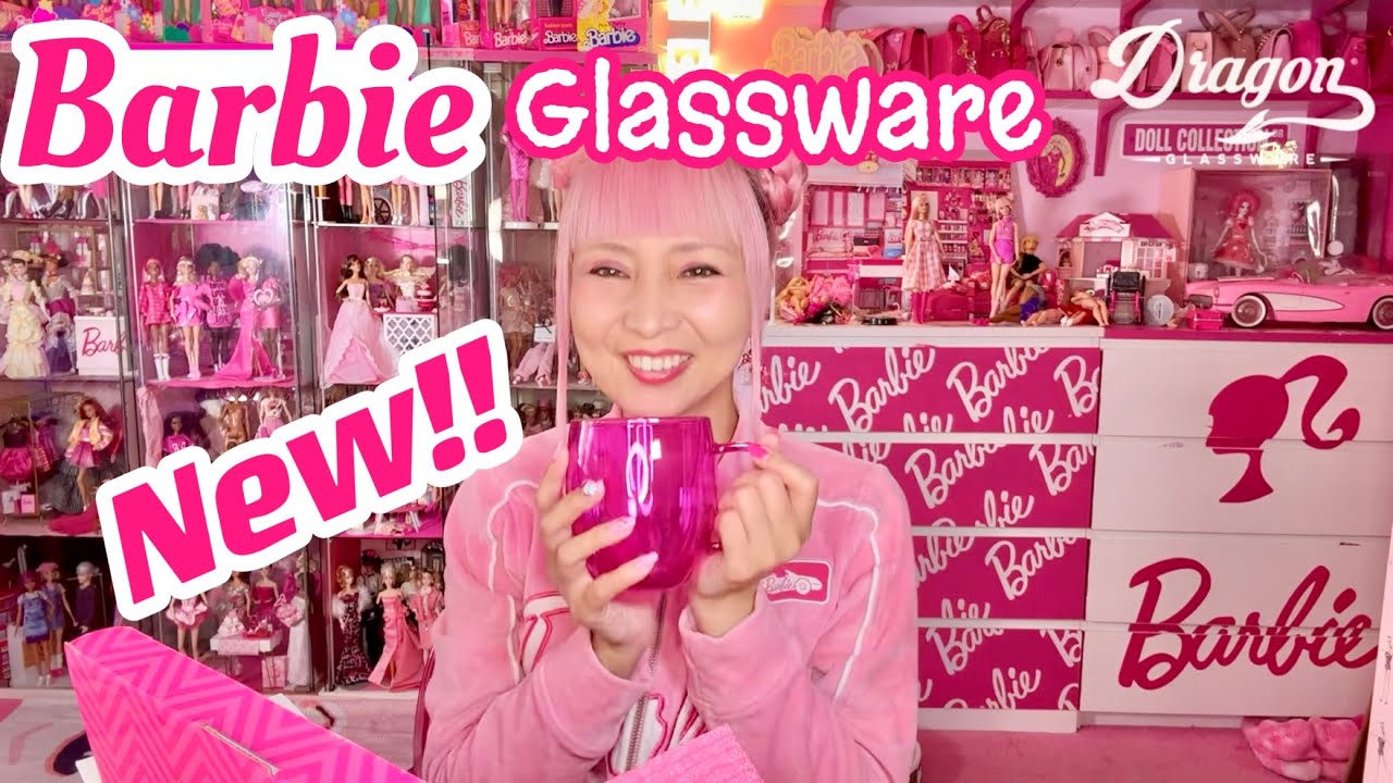 Barbie x Dragon Glassware NEW Collection 2!! PINK glasses for