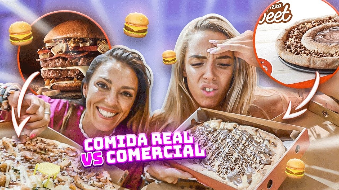 COMIDA COMERCIAL vs REAL!!🍔 ¿NOS ENGAÑAN?