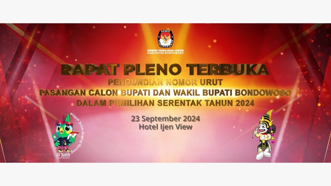 (LIVE) RAPAT PLENO TERBUKA KPU BONDOWOSO 2024