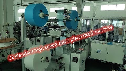 High-speed 9-servo 120pc/min flat face mask machine, online with 3-servo packaging machine 10 pc/bag
