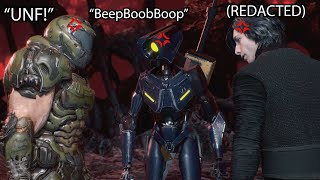 DOOMGUY, V1 and Kylo Ren arguing in Devil May Cry 5