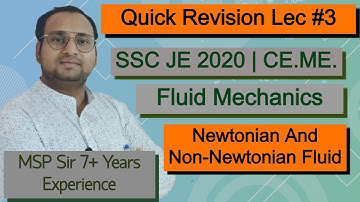 SSC JE | Fluid Mechanics Revision Lec #3(Newtonian Fluid) with Expected Questions | Civil | ME