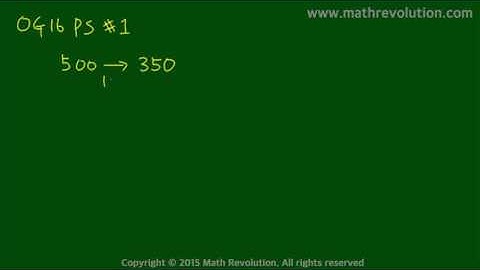 Official Guide to GMAT math 2016 PS 01｜Math Revolution