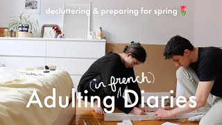 Adulting Diaries (in French!) preparing for spring, cooking, cleaning & a new bike!  🌼