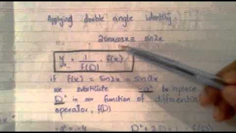 how to find particular solution case 2 (sin/cose)