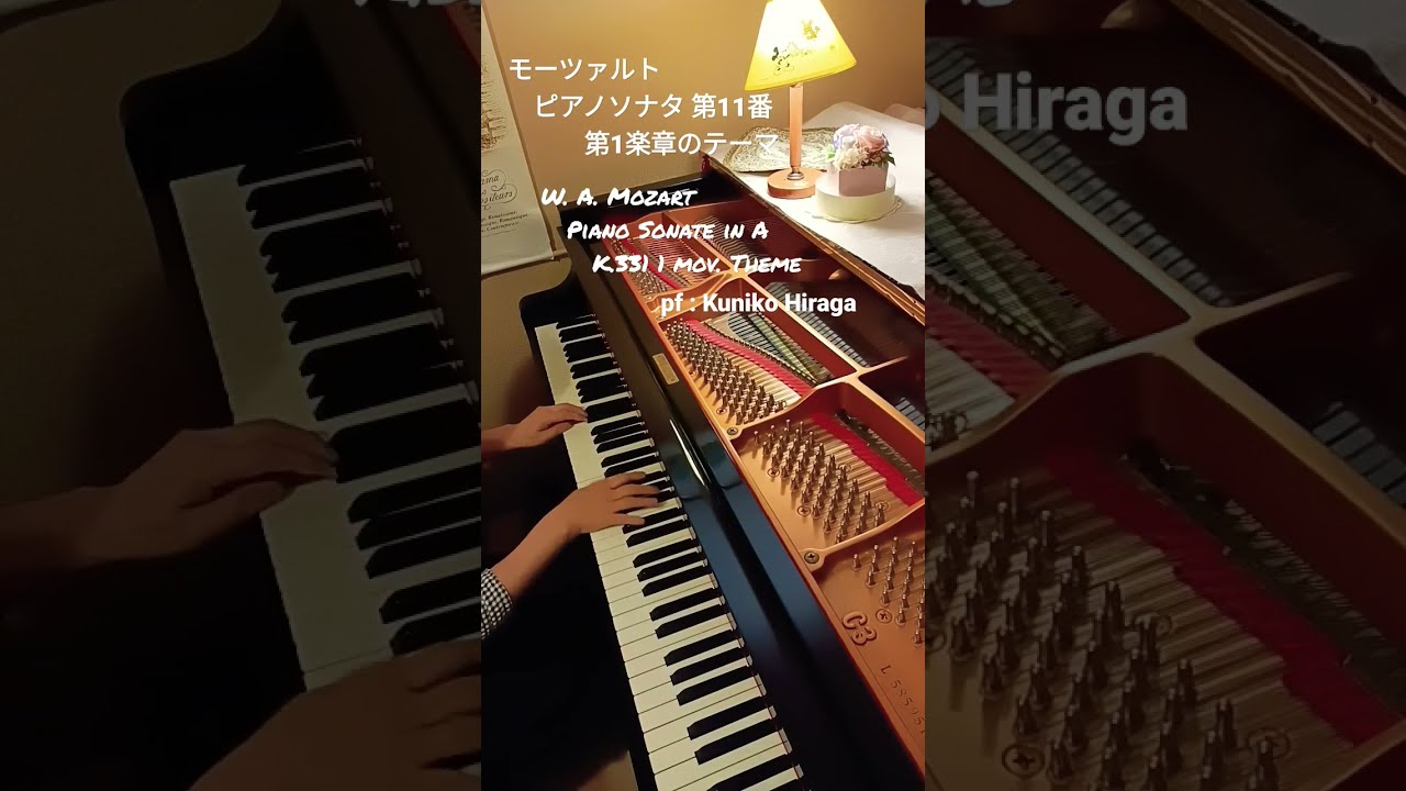モーツァルト:ピアノソナタ第11番1楽章のテーマ W.A.Mozart