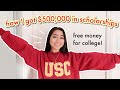 How I Got $500,000 in College Scholarships (WHAT NO ONE TELLS YOU) national merit/applying early/ECs