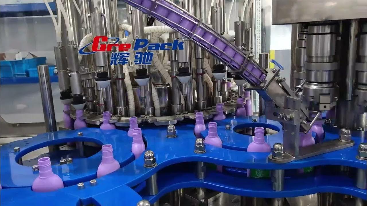Automatic high speed disinfectant bottle filling and capping monoblock