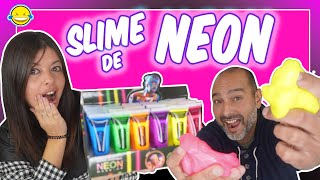 NUEVO SLIME NEON | Utilizamos nuevas pinturas que brillan | Jordi y Bego Momentos Divertidos