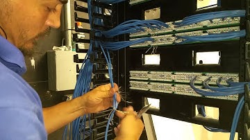 Cat6 cable terminations patch panel