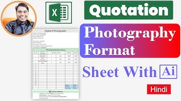 Ai Photography Quotation Sheet
