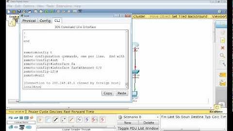 Packet Tracer habilitar telnet en router