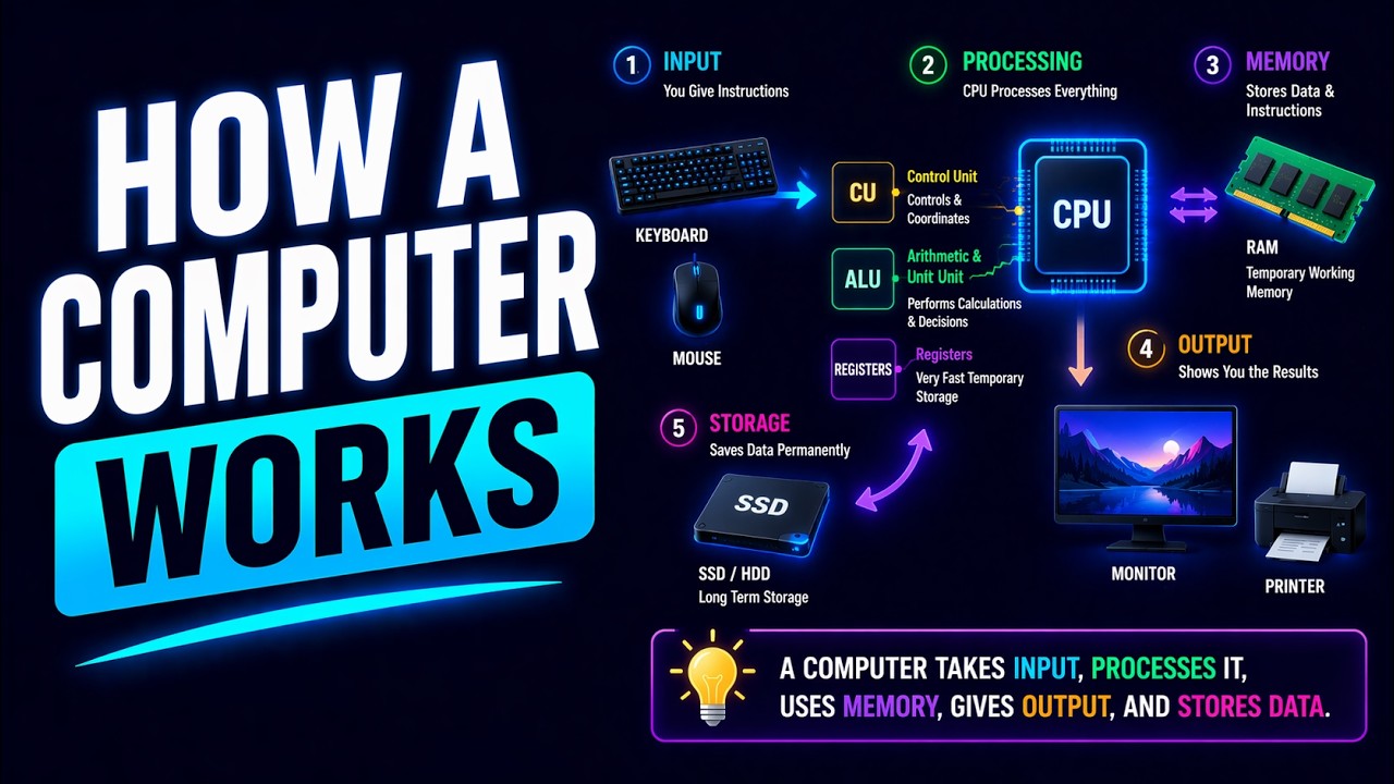 How a Computer Works – CPU, RAM & How Computers Work Explained ...