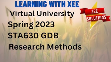 STA630 GDB Spring 2023 Virtual University of Pakistan