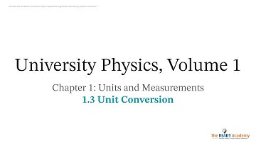 University Physics, Vol 1 - 1.3 Unit Conversion