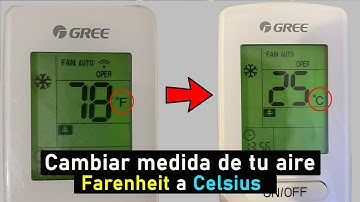 Cómo CAMBIAR de grados Farenheit a Celsius el control de tu aire / Marca GREE actualizado
