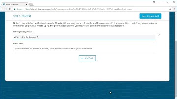 Alexa Skill Blueprint - Q&A
