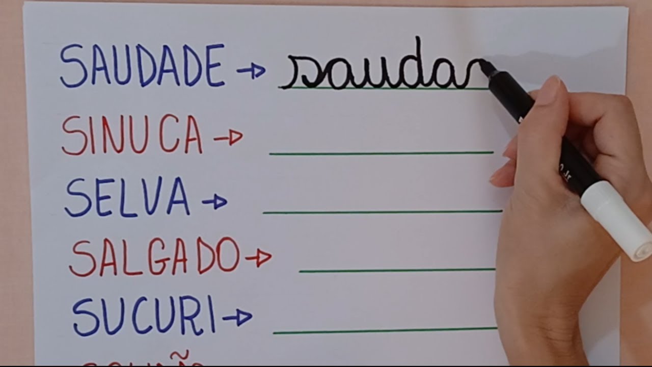 Vamos aprender Letra cursiva - Leitura de palavras - Alfabetização - EJA