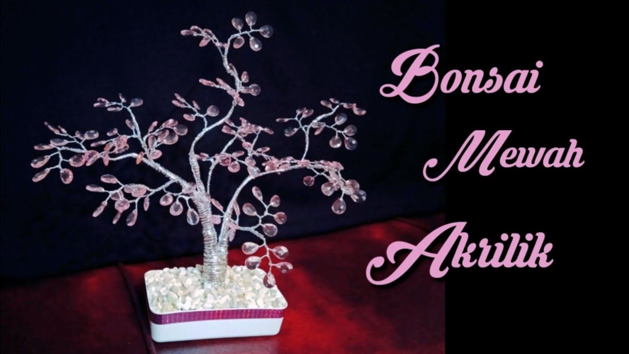 Cara mudah membuat bonsai mewah dari bahan akrilik/How to make an acrylic bonsai trees