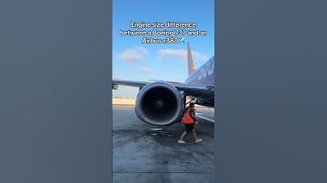 Engine size difference between a Boeing 737 and Airbus a380✈️ #aviation #aviationlove #airplane #a 