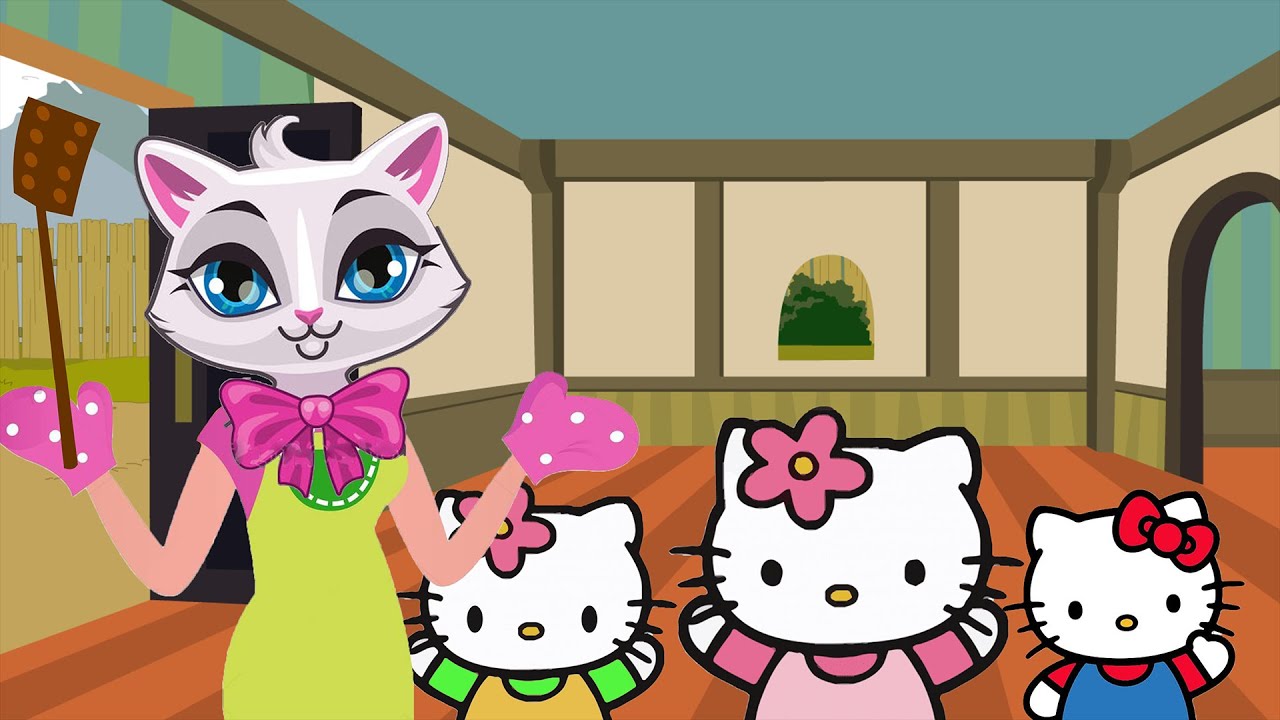 Three Little  Hello  Kitty  Kids Fun Songs YouTube