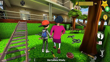 Scary Teacher 3D - with nick and tani troll Miss T fell face down  part 5161 #scaryteacher3d